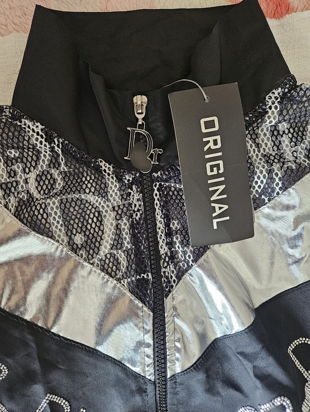 Black & Silver Logo Track Jumpsuit - Picture 7 of 11